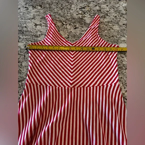 crown & ivy Red and White Striped Maxi Dress - Picture 4 of 6